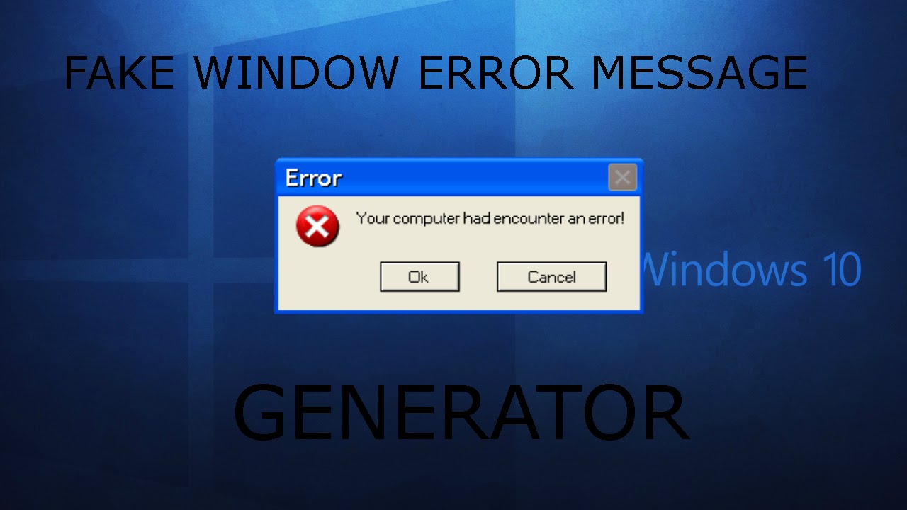 windows 3.1 error generator